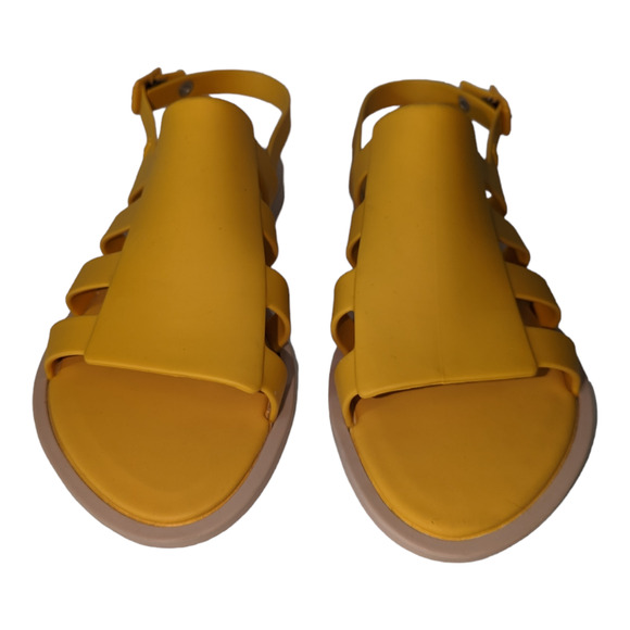 Melissa Boemia Sandal Yellow Open Front Fisherman Gladiator Style Size 9 NWOT - Picture 2 of 9